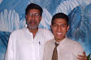 Erick and award laureate Kailash Satyarthi